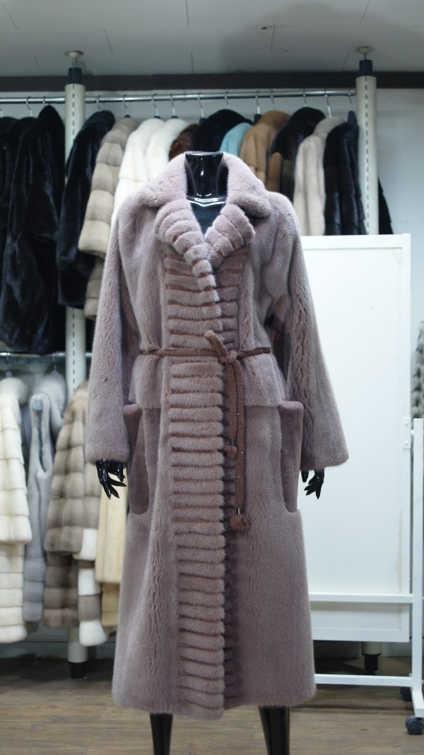 MINK LONG COAT & LAMB SKIN COMBI